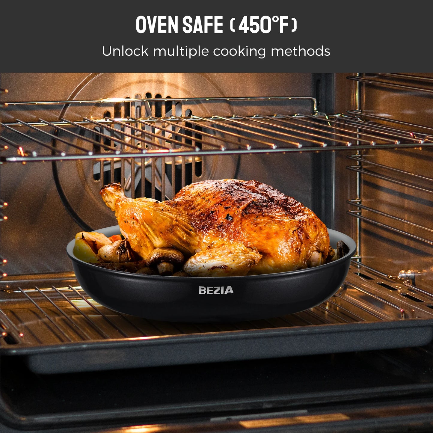 Induction Cookware with Healthy Ceramic Coating Camping Pots and Pans Set Nonstick 10pcs with Detachable Handles