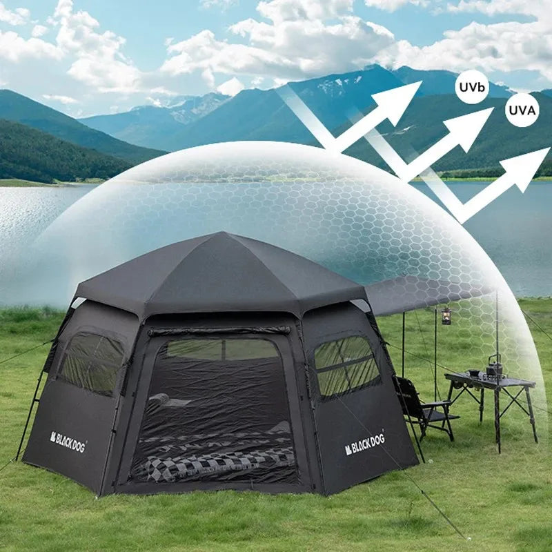 Blackdog 6-8 Person Outdoor Hexagonal Quick-open Tent