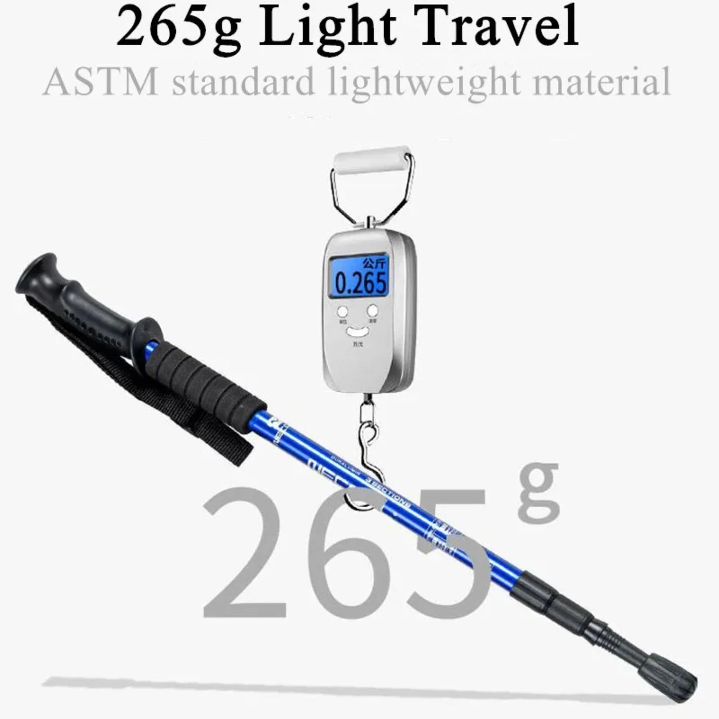 Aluminium Alloy Trekking Poles Ultralight Adjustable Sticks