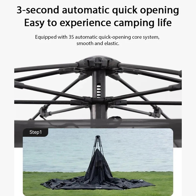 Blackdog 6-8 Person Outdoor Hexagonal Quick-open Tent