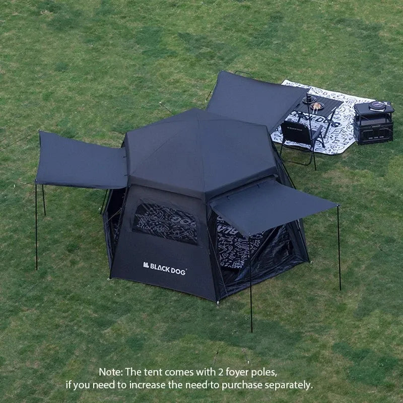 Blackdog 6-8 Person Outdoor Hexagonal Quick-open Tent