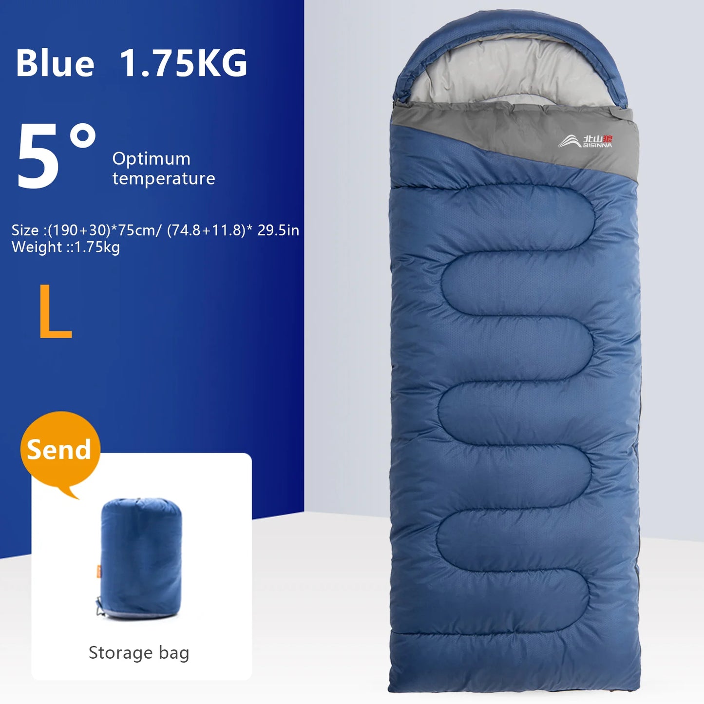 BISINNA Camping Sleeping Bag Ultralight Waterproof Warm