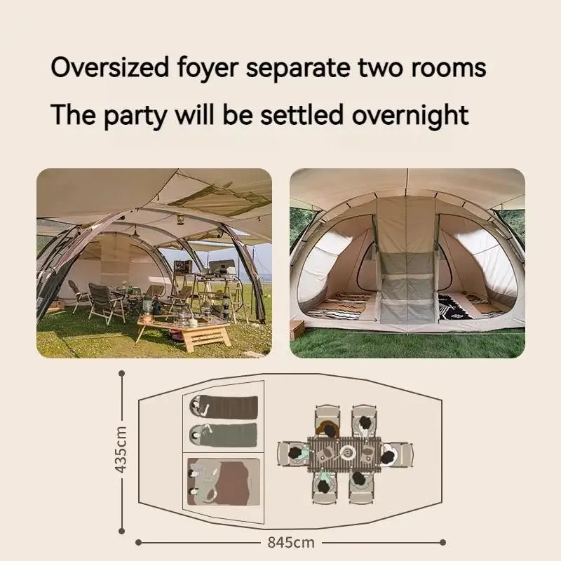 Naturehike 4-6 Persons Tunnel Tent Camping Large Space Portable