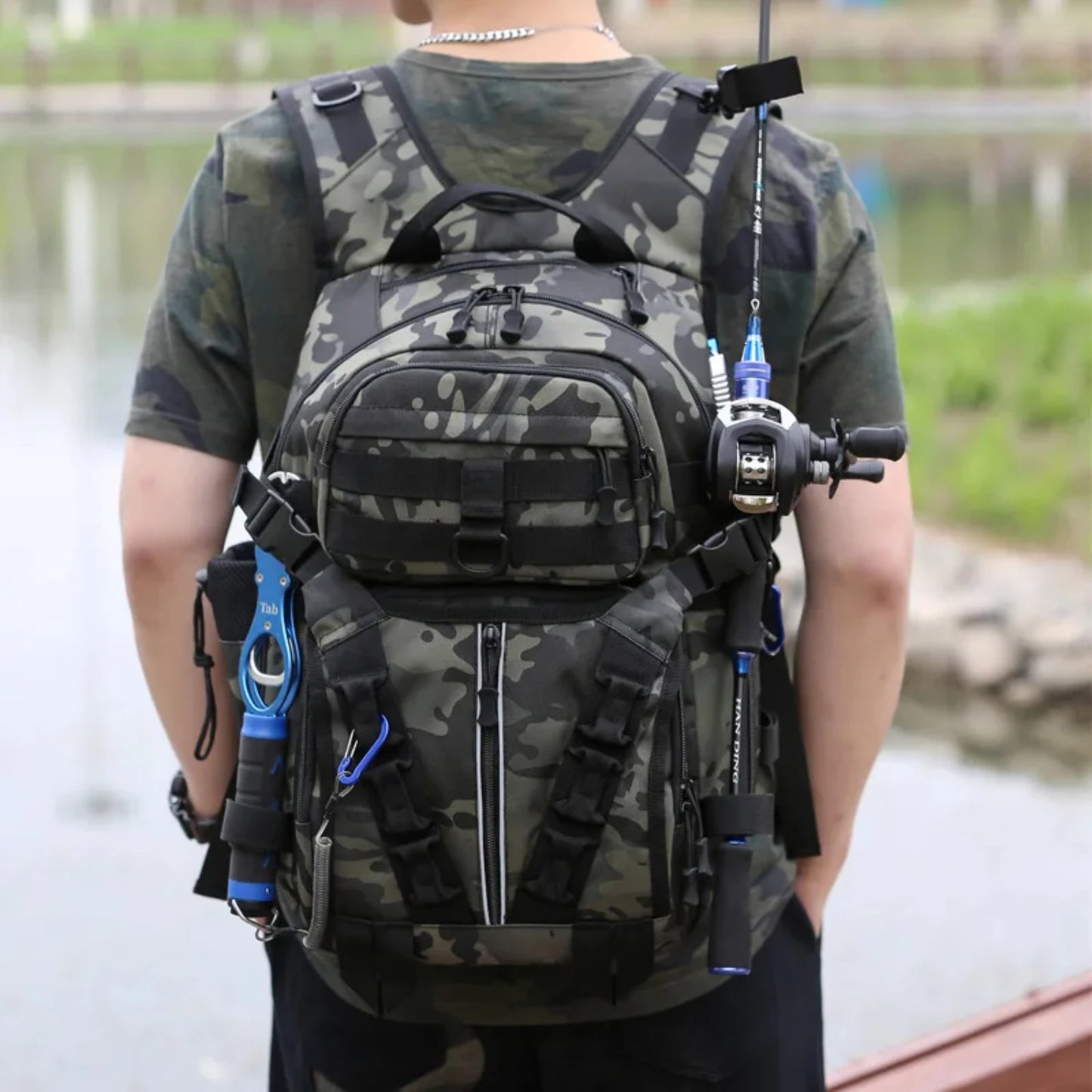 Fishing Lure Camping Backpack Men Tactical Shoulder Bag Pack